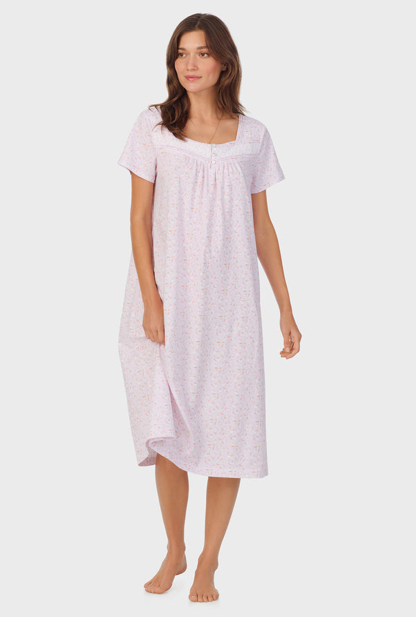 carole hochman Sweet Bunny Cap Sleeve Cotton Waltz Nightgown