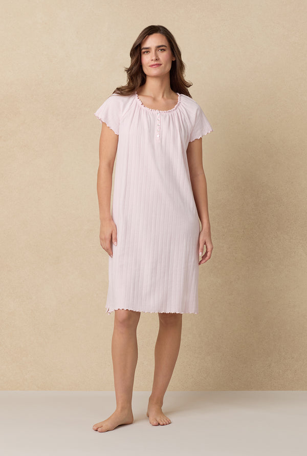 carole hochman Sweet Rose Cotton Pointelle Waltz Nightgown