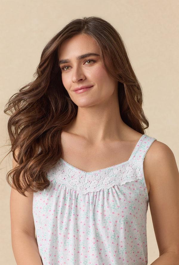 Carole Hochman Viney Floral Cotton Ballet Nightgown
