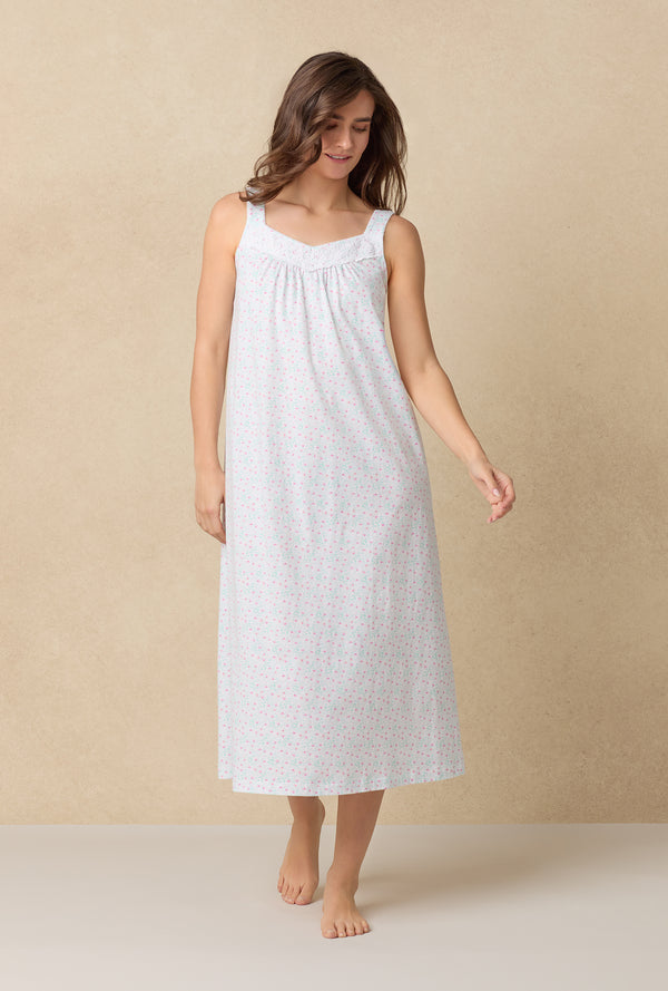 Carole Hochman Viney Floral Cotton Ballet Nightgown