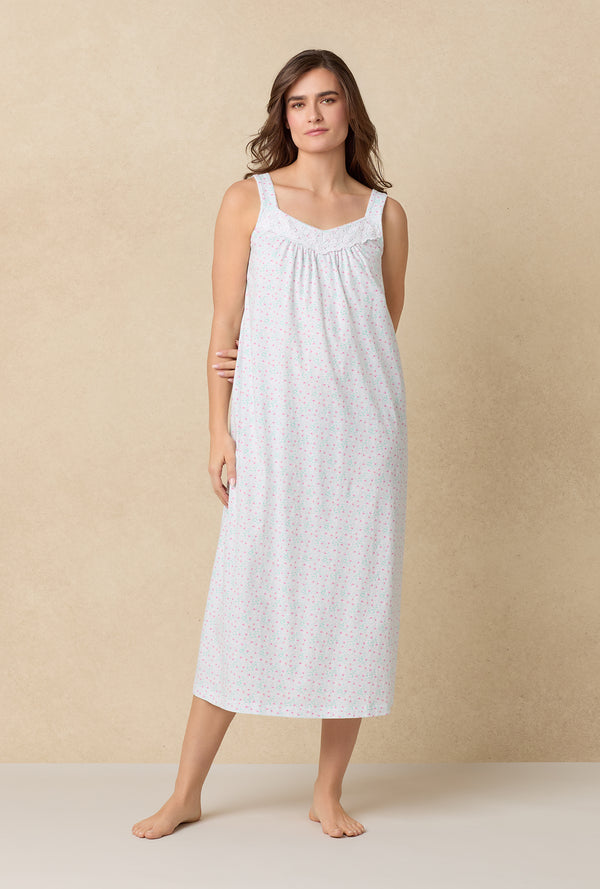 Carole Hochman Viney Floral Cotton Ballet Nightgown