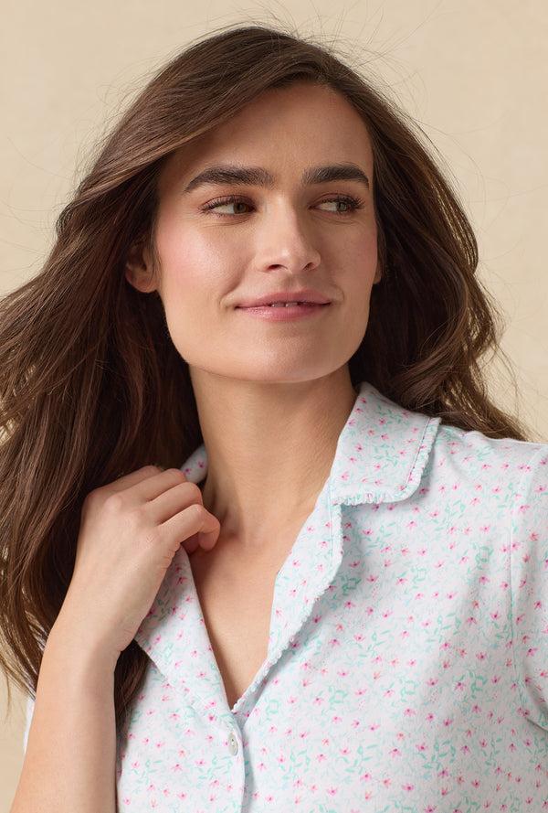 Carole Hochman Viney Floral Cotton Capri Pajama Set