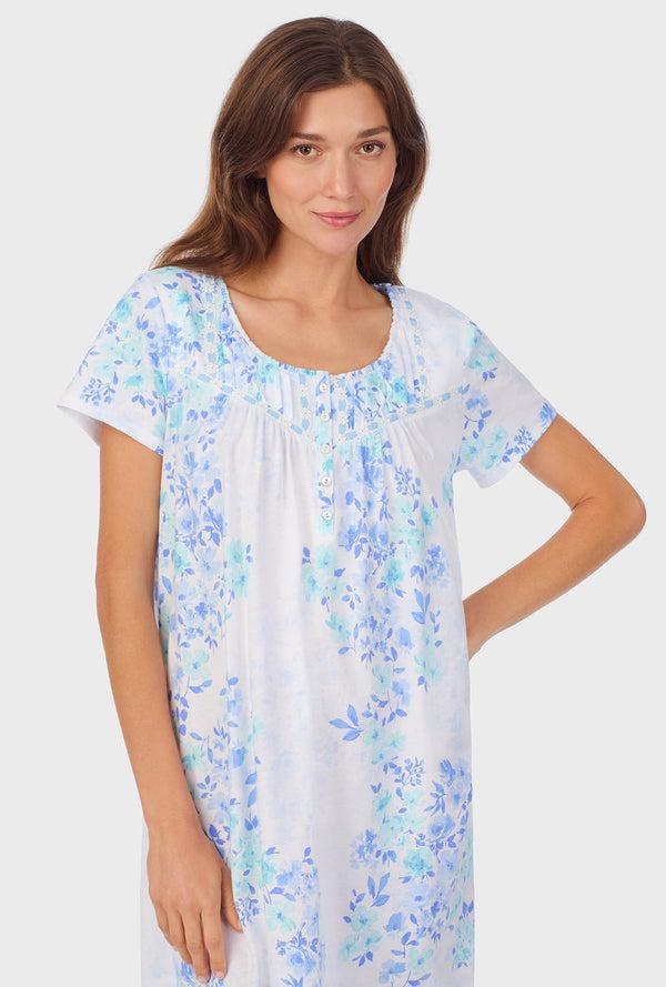 Carole Hochman Watercolor Floral Cotton Waltz Nightgown