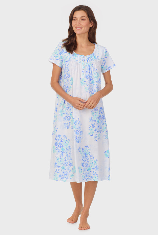 carole hochman Watercolor Floral Cotton Waltz Nightgown