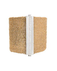 Carolina Bucci All Gold Woven Bracelet With Diamond Clasp