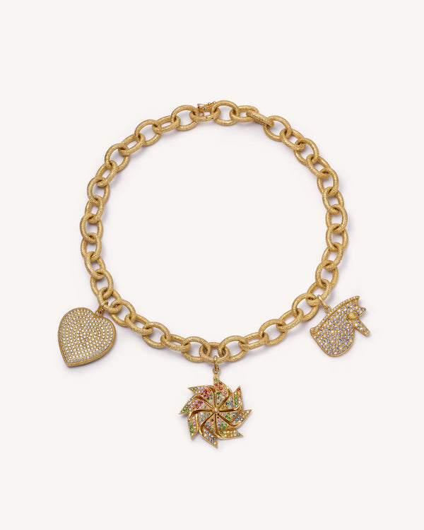 carolina bucci 1885 Pavé Multi-pendant Necklace