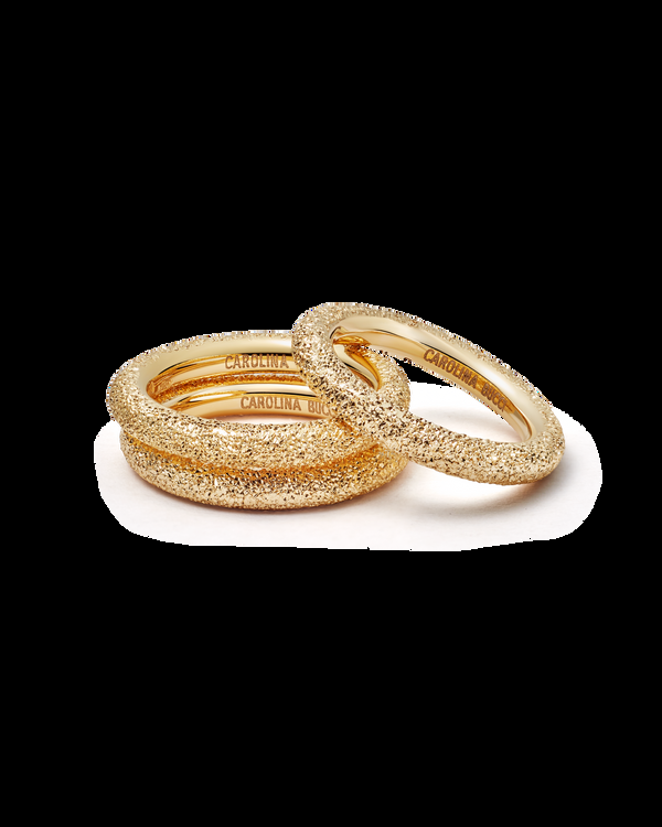 carolina bucci Florentine Finish Thick Ring Set
