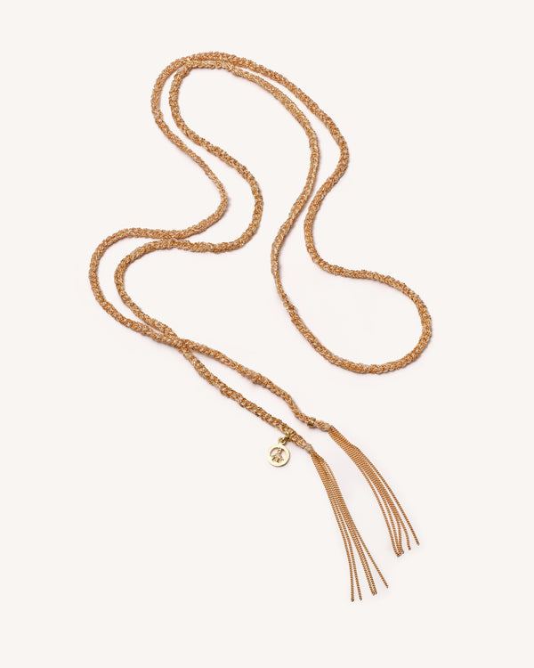 carolina bucci Lucky Necklace with Peace Charm