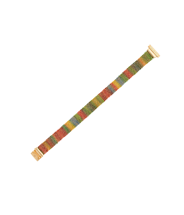carolina bucci Rainbow Melange 1cm Woven Bracelet