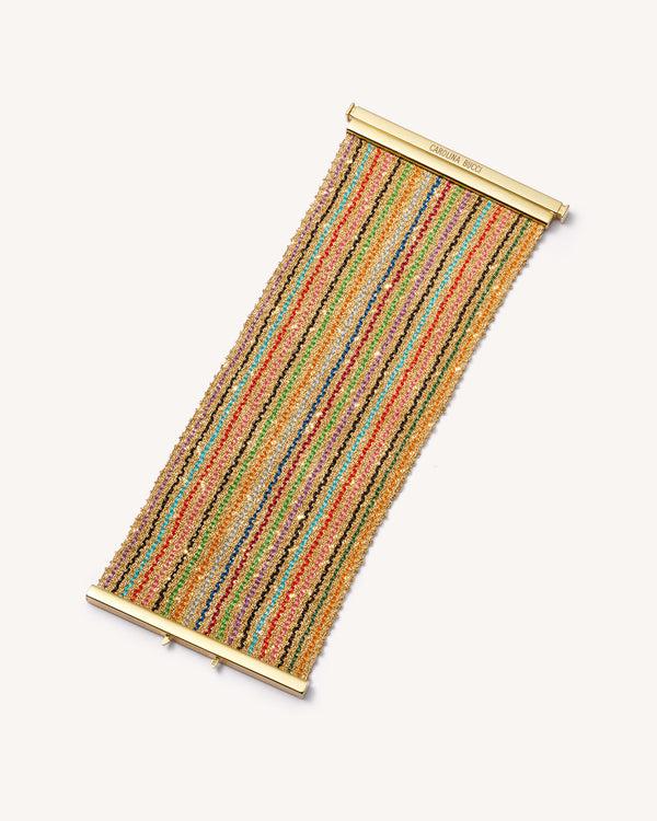 carolina bucci Rainbow Striped 6cm Woven Bracelet