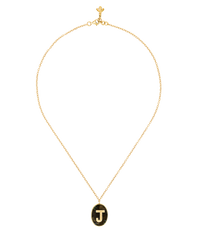 Carolina Bucci Florentine Finish Initial Necklace With Labradorite