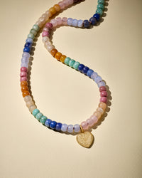 Carolina Bucci Holbox Forte Beads Necklace With Small Cuore Pendant