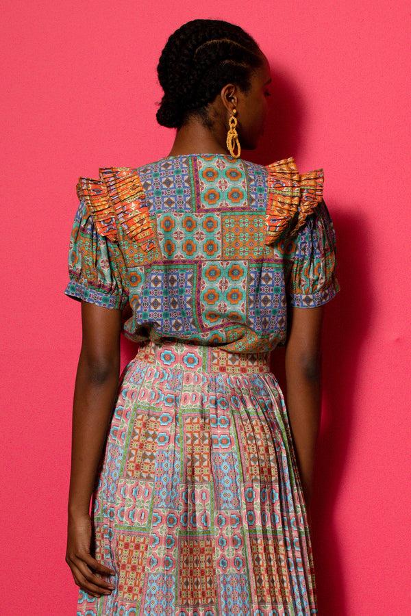 Carolina K Bella Blouse Short Sleeve - Final Sale