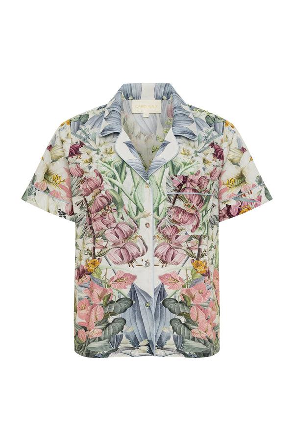 carolina k Blue Flower Short Pajama Set - Final Sale