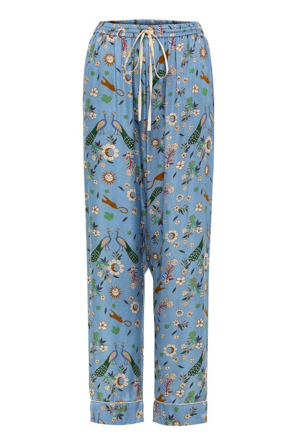 Carolina K Blue Peacock Pajama Set - Final Sale