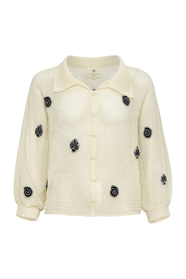 carolina k Delmar Crochet Bomber