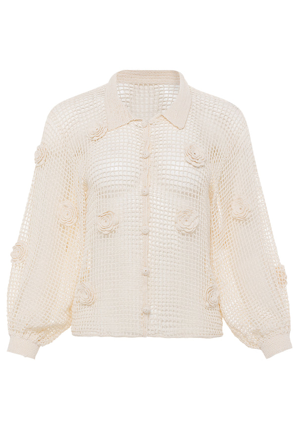 carolina k Melina Crochet Bomber