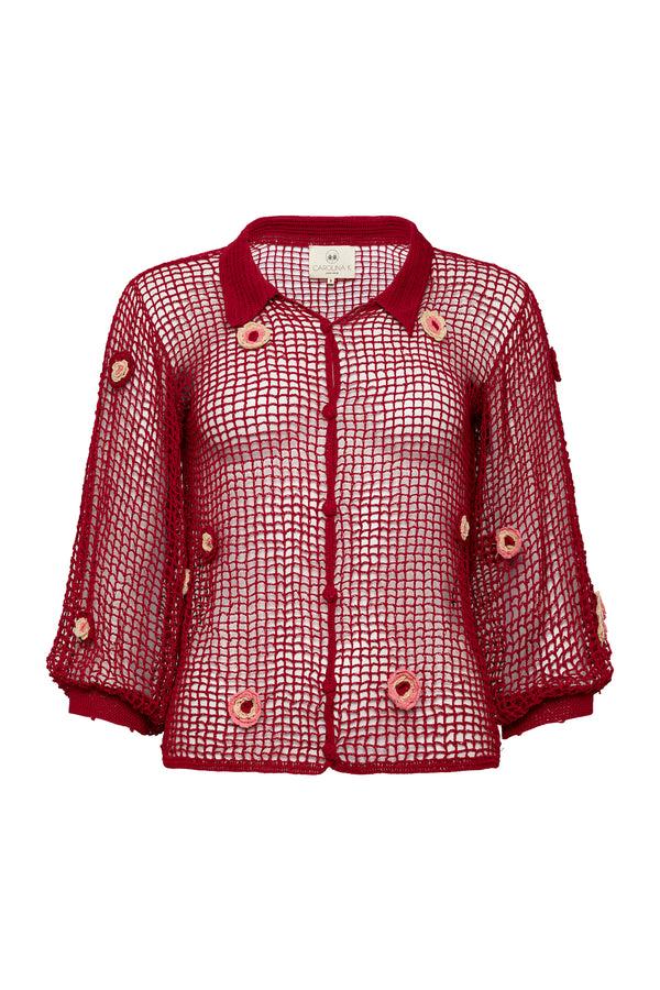 carolina k Melina Crochet Bomber