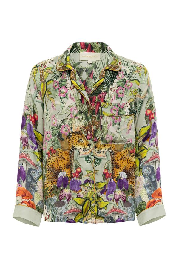 carolina k Mint Leopard Pajama Set - Final Sale