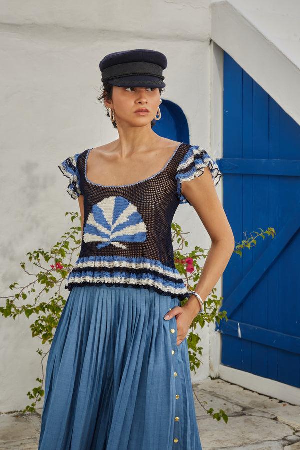 Carolina K Paradise Shell Crochet Top