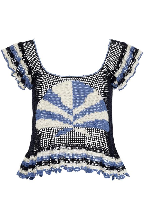 carolina k Paradise Shell Crochet Top