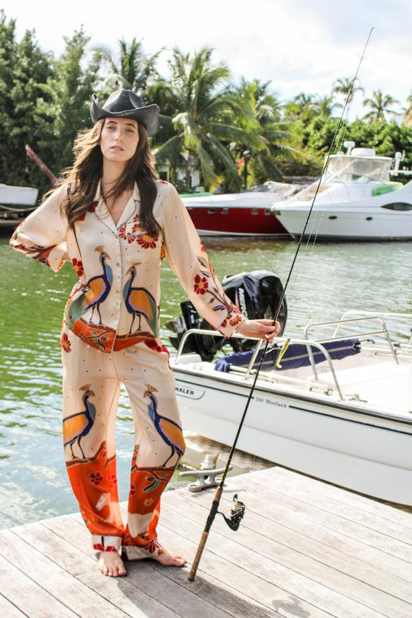 Carolina K Peacocks Pajama Set - Final Sale