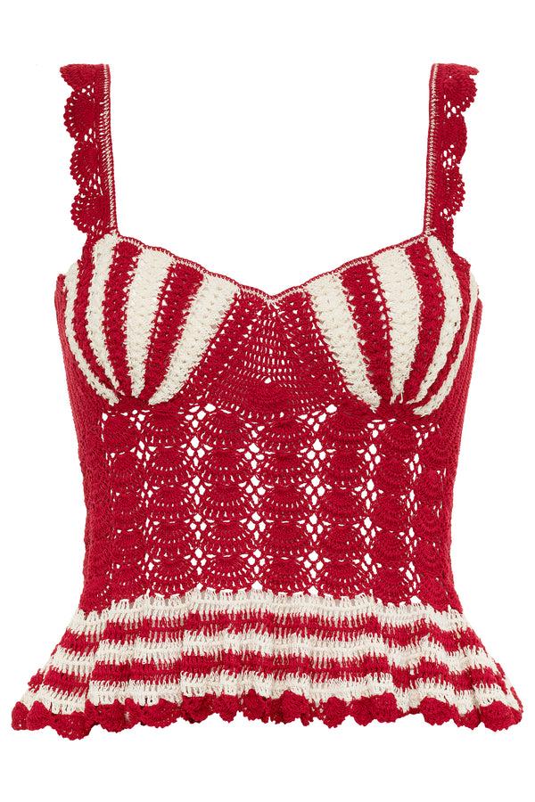 carolina k Shell Crochet Tank Top