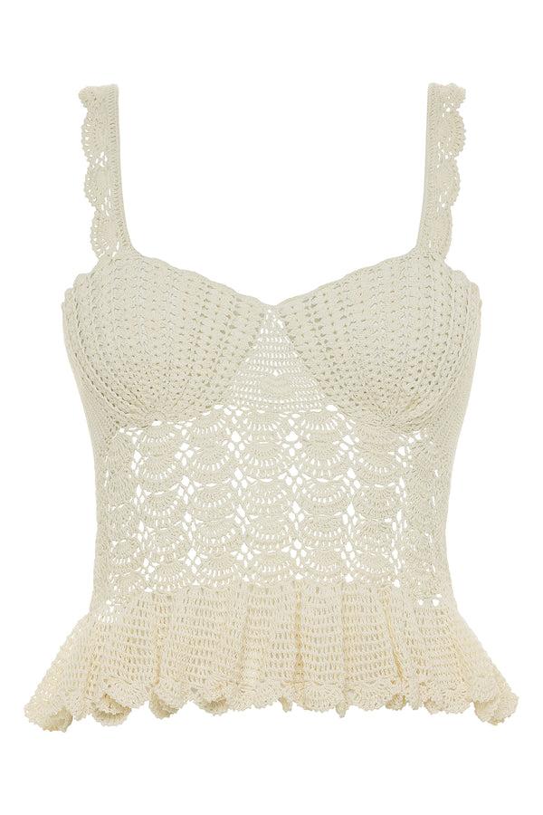 Carolina K Shell Crochet Top
