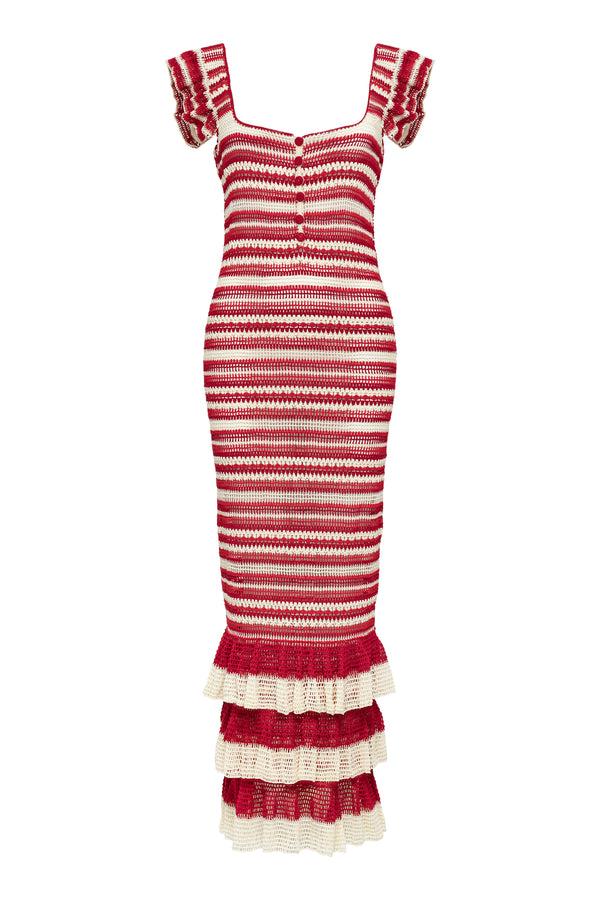 carolina k Striped Red Dress