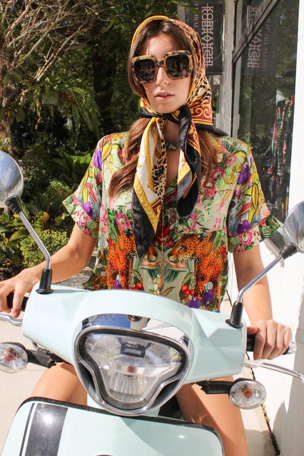 Carolina K Mint Leopard Short Pajama Set - Final Sale