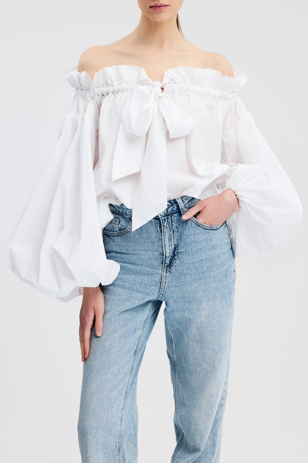 caroline constas ADELINE TOP WHITE