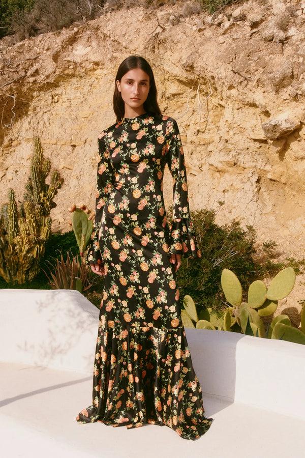 caroline constas ALLONIA DRESS FLORAL MULTI