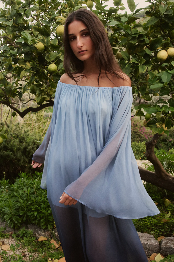 Caroline Constas CORINTHIA GOWN BLUE OMBRE