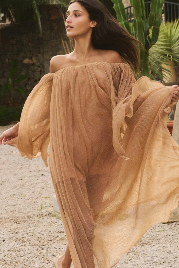 caroline constas CORINTHIA GOWN GOLD