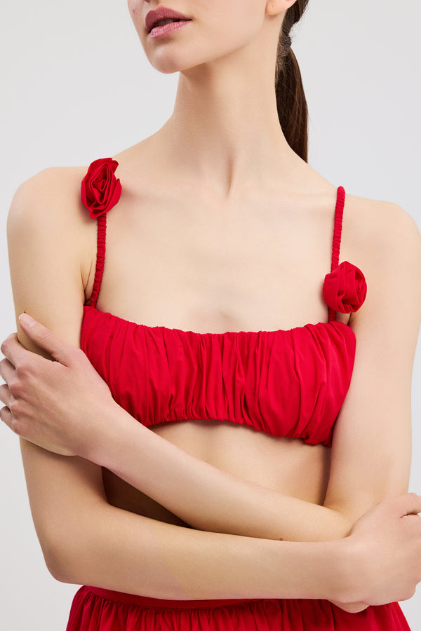 Caroline Constas EVANGELINE BUSTIER HIGH RISK RED