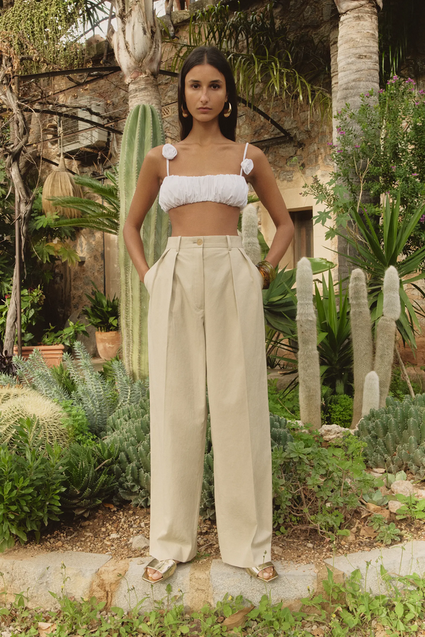 caroline constas EVANGELINE BUSTIER WHITE