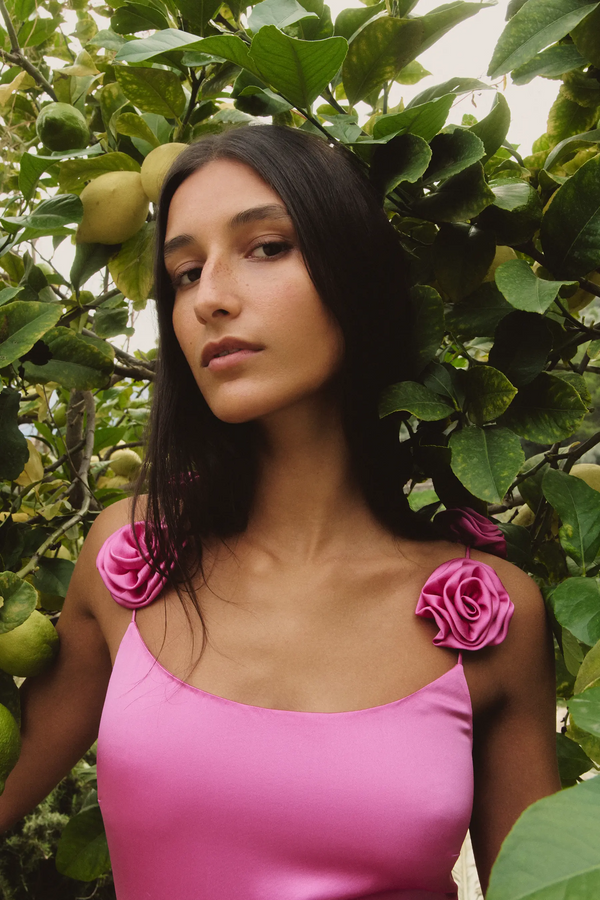 Caroline Constas MARCELLA GOWN FLAMINGO