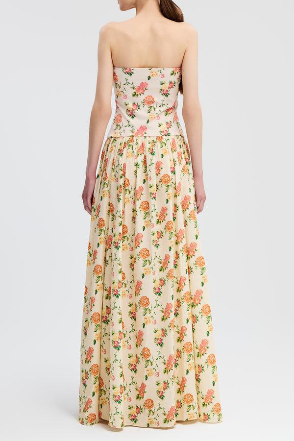 Caroline Constas MARIANA DRESS WHITE FLORAL