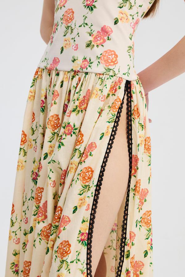 Caroline Constas MARIANA DRESS WHITE FLORAL