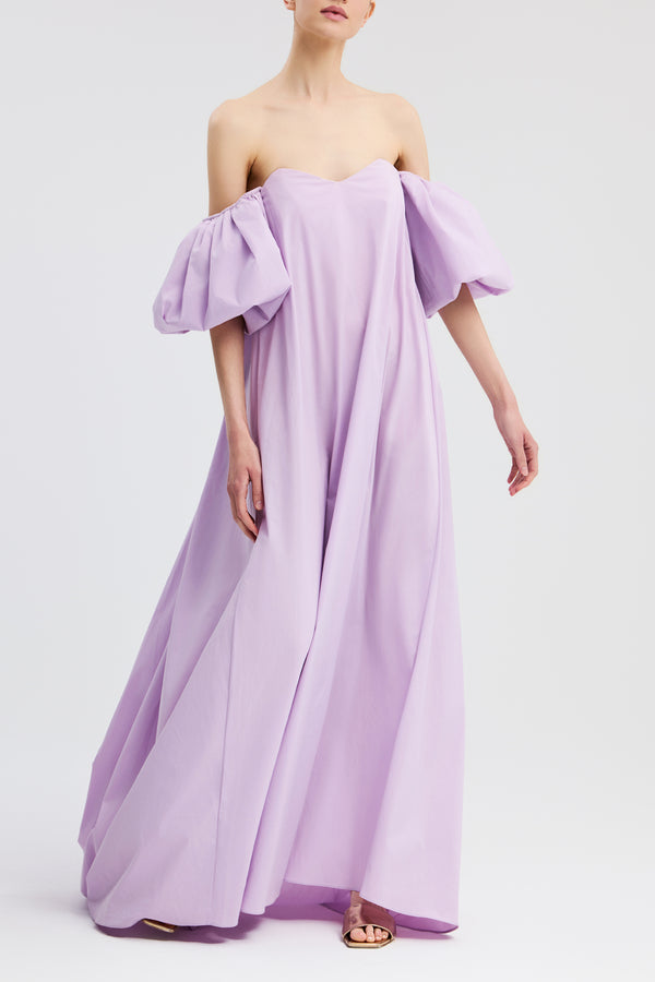 caroline constas PALMER GOWN LAVENDER