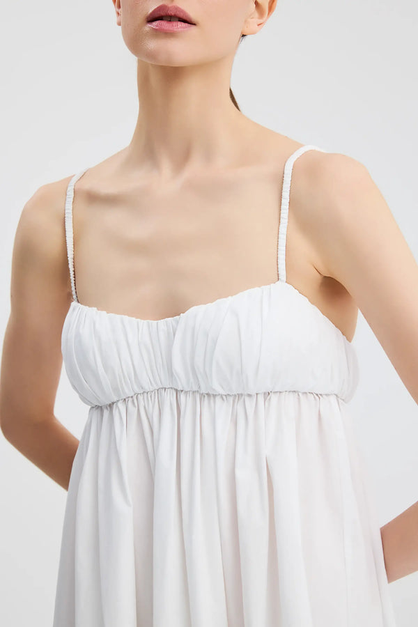 Caroline Constas ROSALINE EMPIRE MINI DRESS WHITE