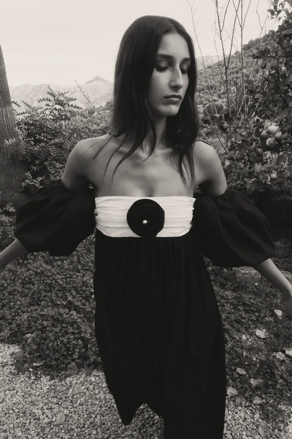 Caroline Constas SANTINA DRESS BLACK MULTI