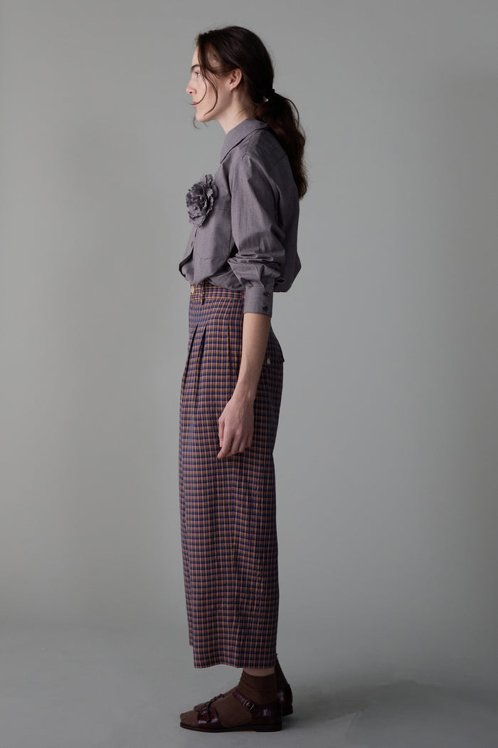 Caron Callahan ADLER PANT Rose Plaid