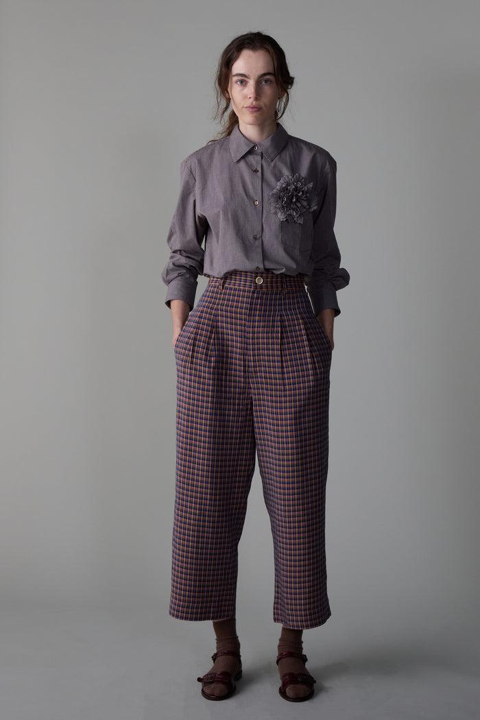 caron callahan ADLER PANT Rose Plaid
