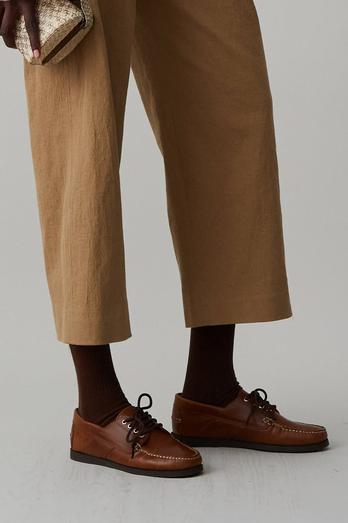 Caron Callahan BAXTER BOAT SHOE Brown Leather