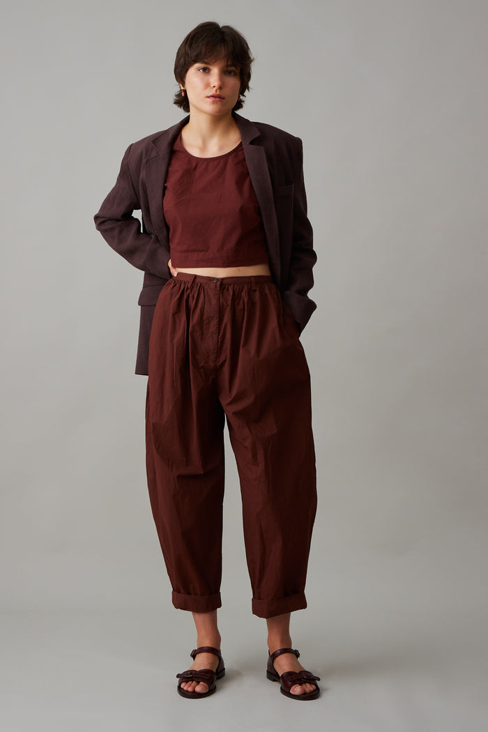 caron callahan BRADY TROUSER Brownstone Poplin