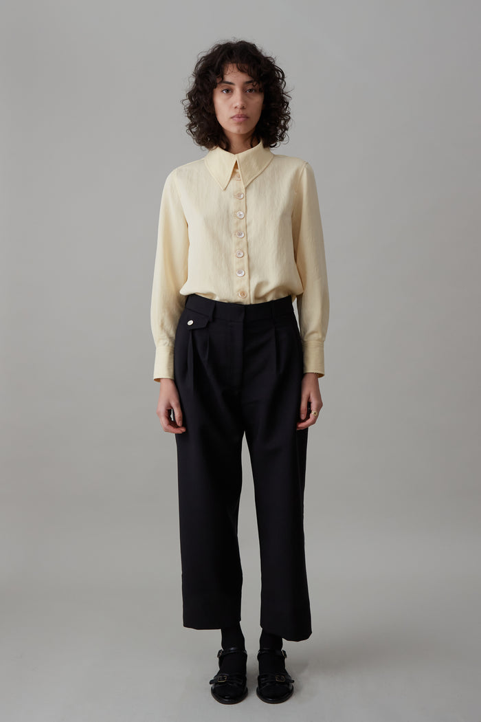 caron callahan CALLUM PANT Black Tropical Wool