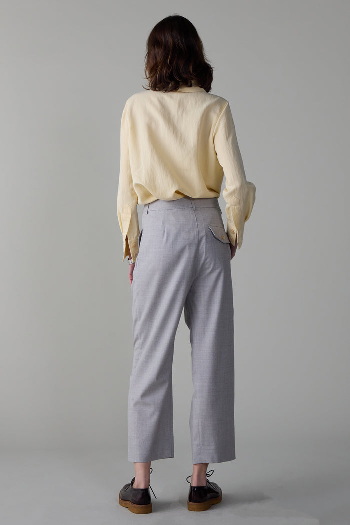 Caron Callahan CALLUM PANT Pale Grey Summer Wool