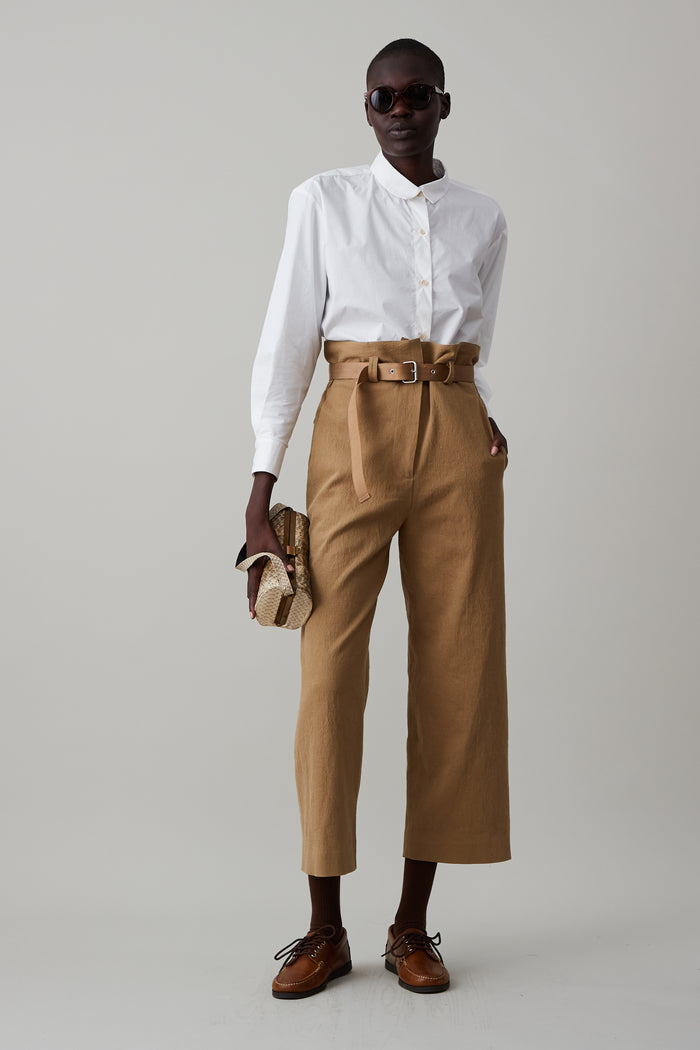 Caron Callahan DENVER PANT Toast Slub Cotton Wool