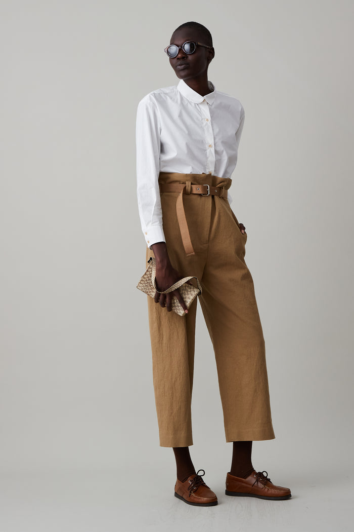 caron callahan DENVER PANT Toast Slub Cotton Wool